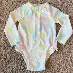 Old Navy Tie-Dye Long Sleeve Swimsuit